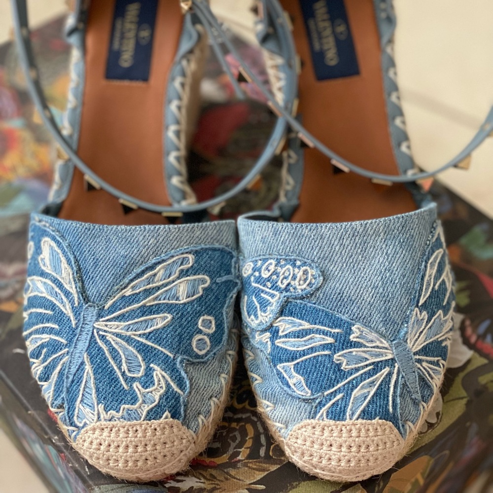 Valentino Garavani Denim Wedge